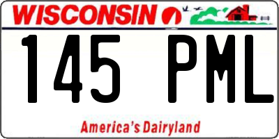 WI license plate 145PML