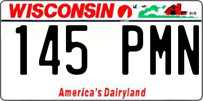 WI license plate 145PMN