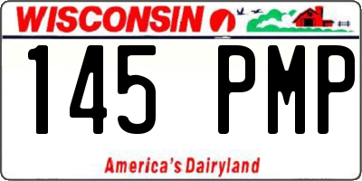 WI license plate 145PMP