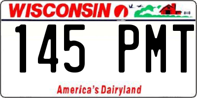 WI license plate 145PMT