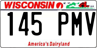 WI license plate 145PMV