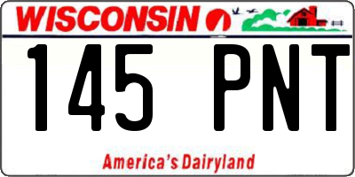 WI license plate 145PNT