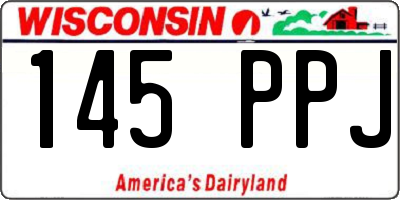 WI license plate 145PPJ