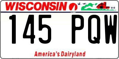 WI license plate 145PQW