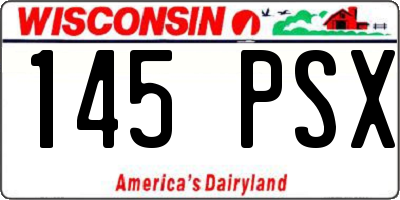 WI license plate 145PSX
