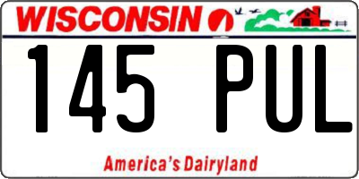 WI license plate 145PUL