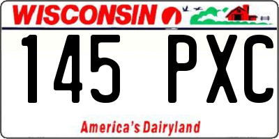 WI license plate 145PXC