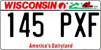 WI license plate 145PXF
