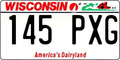 WI license plate 145PXG