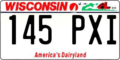 WI license plate 145PXI