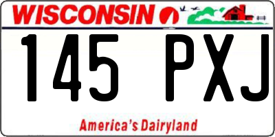 WI license plate 145PXJ