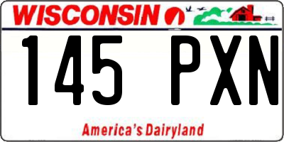 WI license plate 145PXN