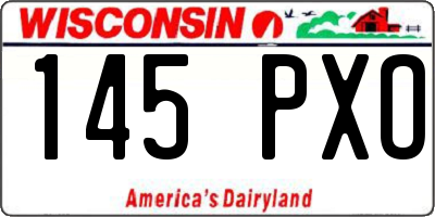 WI license plate 145PXO