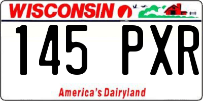 WI license plate 145PXR