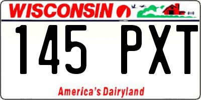 WI license plate 145PXT