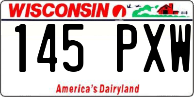WI license plate 145PXW