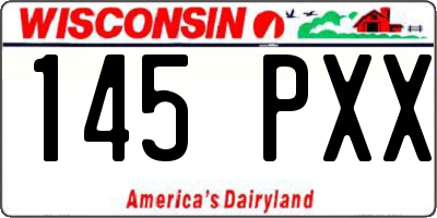 WI license plate 145PXX