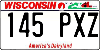 WI license plate 145PXZ
