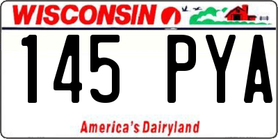 WI license plate 145PYA