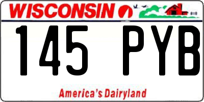 WI license plate 145PYB