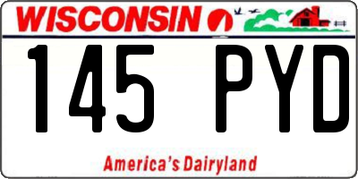 WI license plate 145PYD