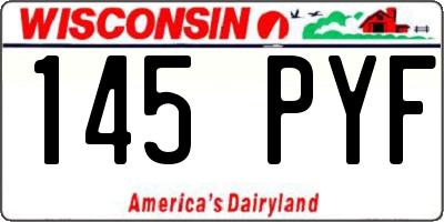 WI license plate 145PYF