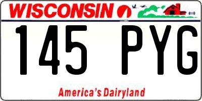 WI license plate 145PYG