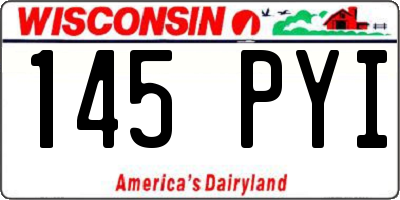 WI license plate 145PYI