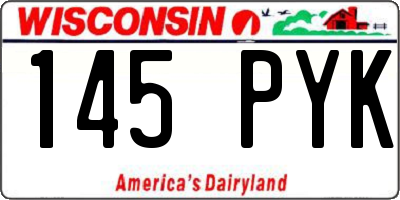 WI license plate 145PYK