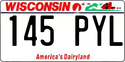 WI license plate 145PYL