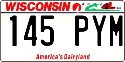 WI license plate 145PYM