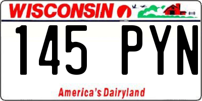 WI license plate 145PYN