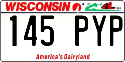 WI license plate 145PYP