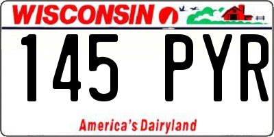 WI license plate 145PYR