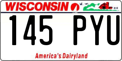 WI license plate 145PYU