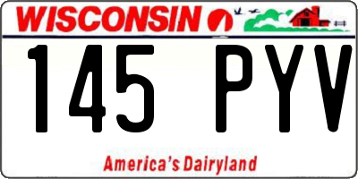 WI license plate 145PYV