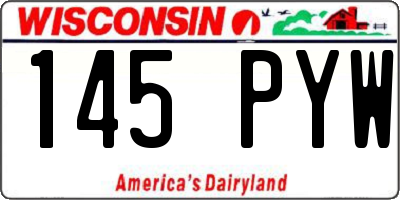 WI license plate 145PYW