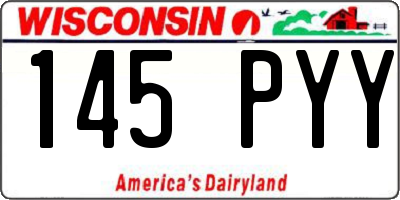 WI license plate 145PYY