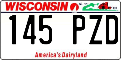 WI license plate 145PZD