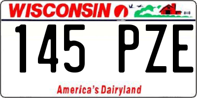 WI license plate 145PZE