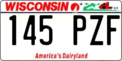WI license plate 145PZF