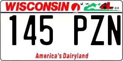 WI license plate 145PZN