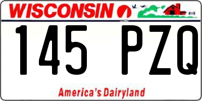 WI license plate 145PZQ