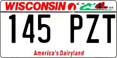 WI license plate 145PZT