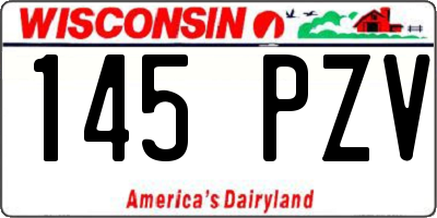 WI license plate 145PZV
