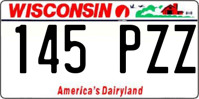 WI license plate 145PZZ