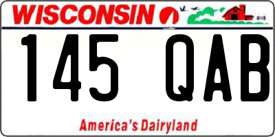 WI license plate 145QAB