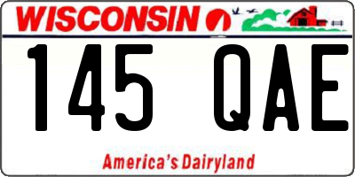 WI license plate 145QAE