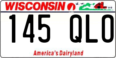 WI license plate 145QLO