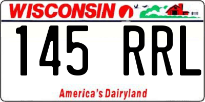 WI license plate 145RRL